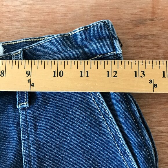 Current/Elliott The Culotte Wide Leg Jeans Women 23 Blue Patch Pocket Mid Rise - Picture 11 of 14